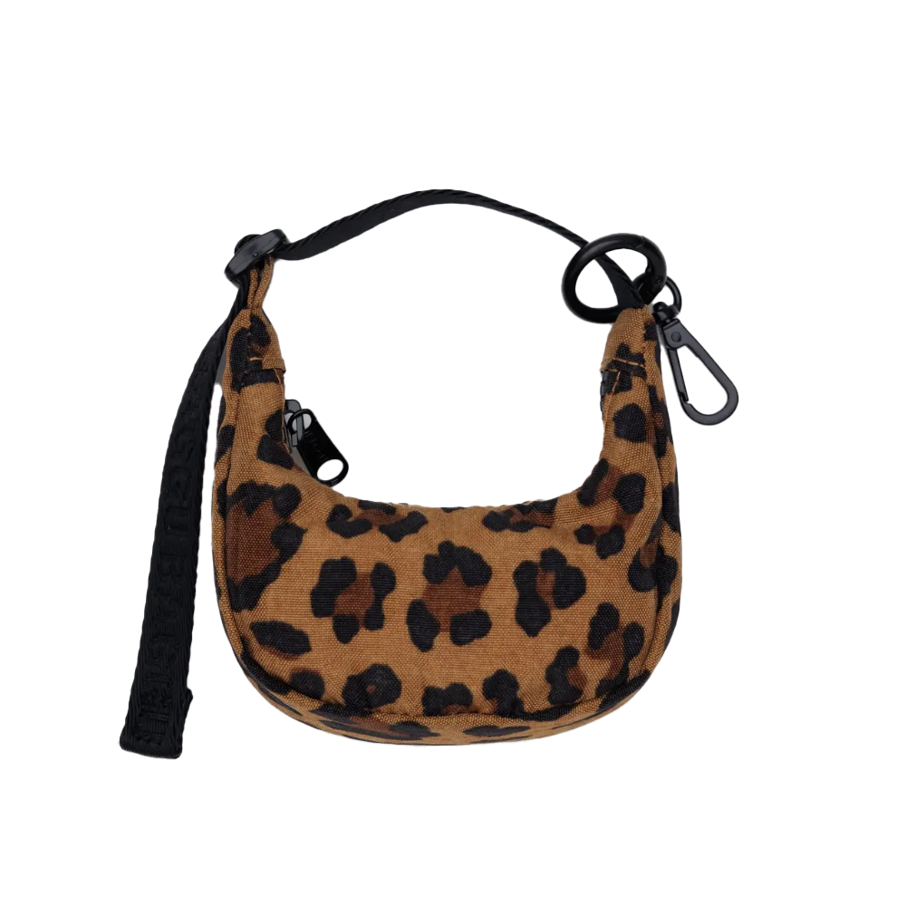 Baggu Crescent Bag Charm  Leopard