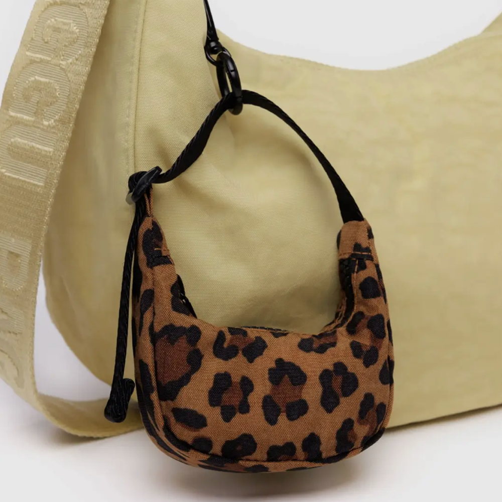 Baggu Crescent Bag Charm  Leopard