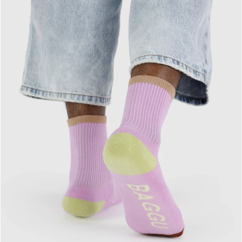 Baggu Ribbed Socks Peony Mix Large