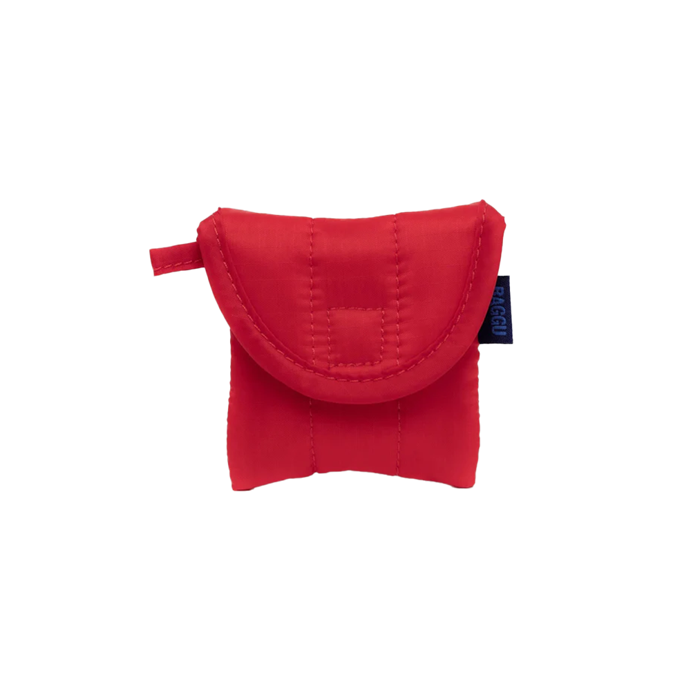 Baggu Puffy Earbuds Case Candy Apple