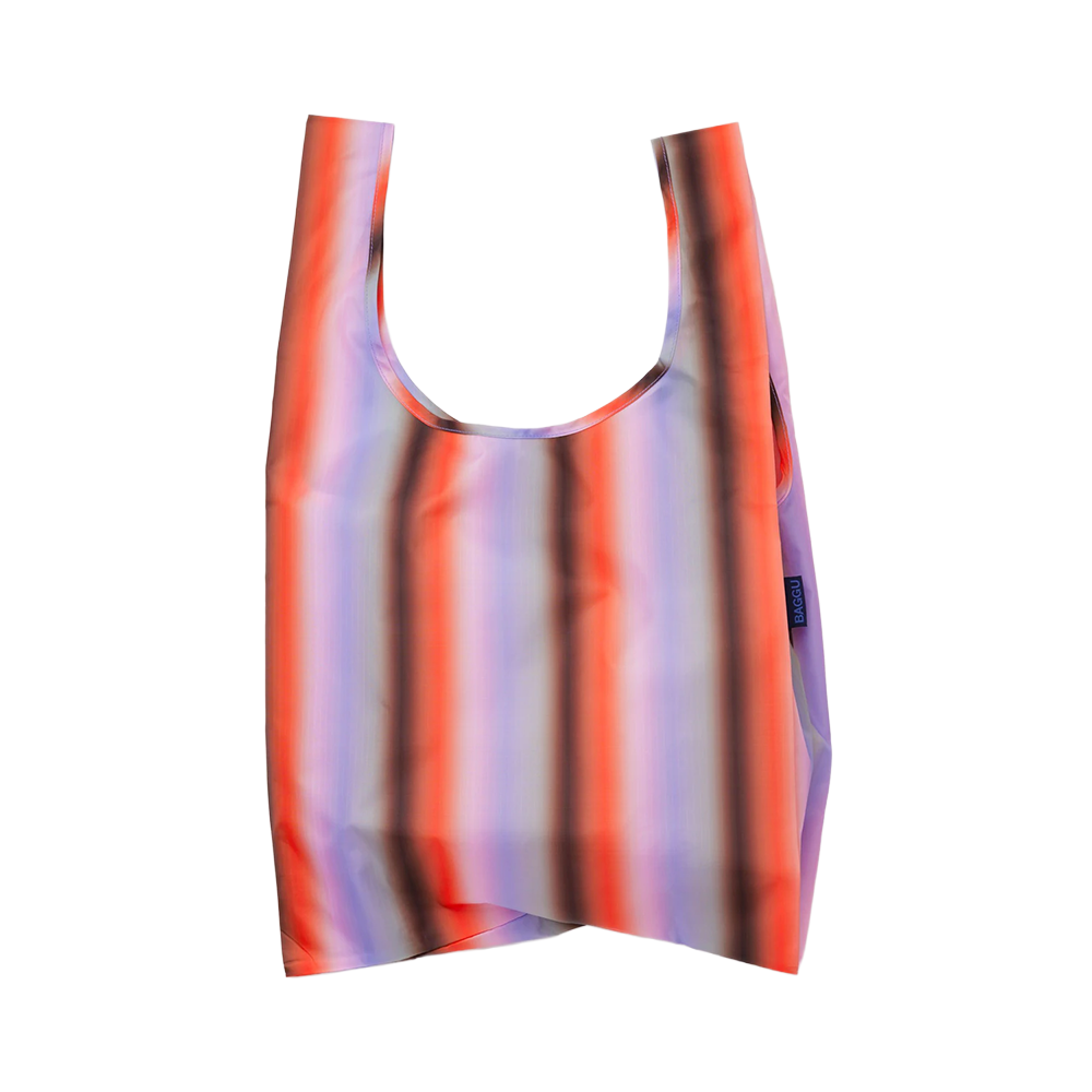 Baggu Standard Reusable Bag Gradient Stripe Poppy Lilac