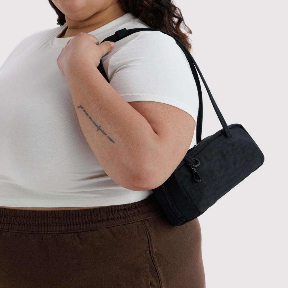 Baggu Small Nylon Bowler Bag Black