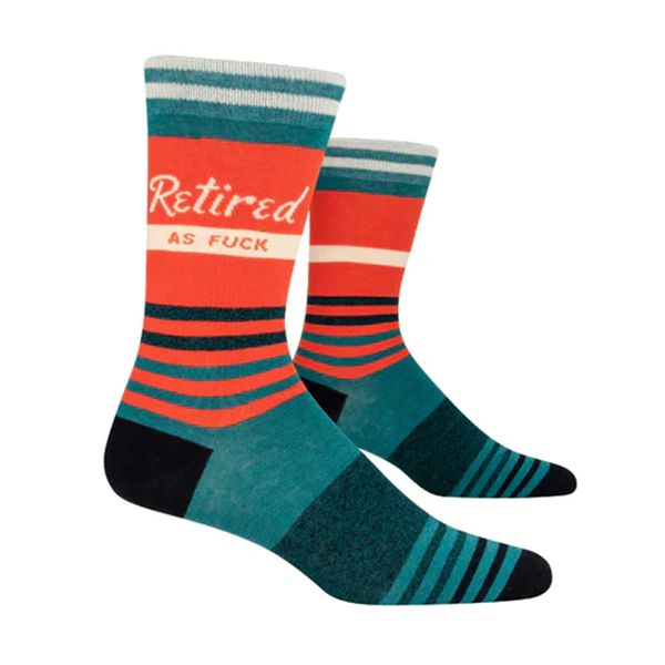 Blue Q Men's Socks Retired As F#ck