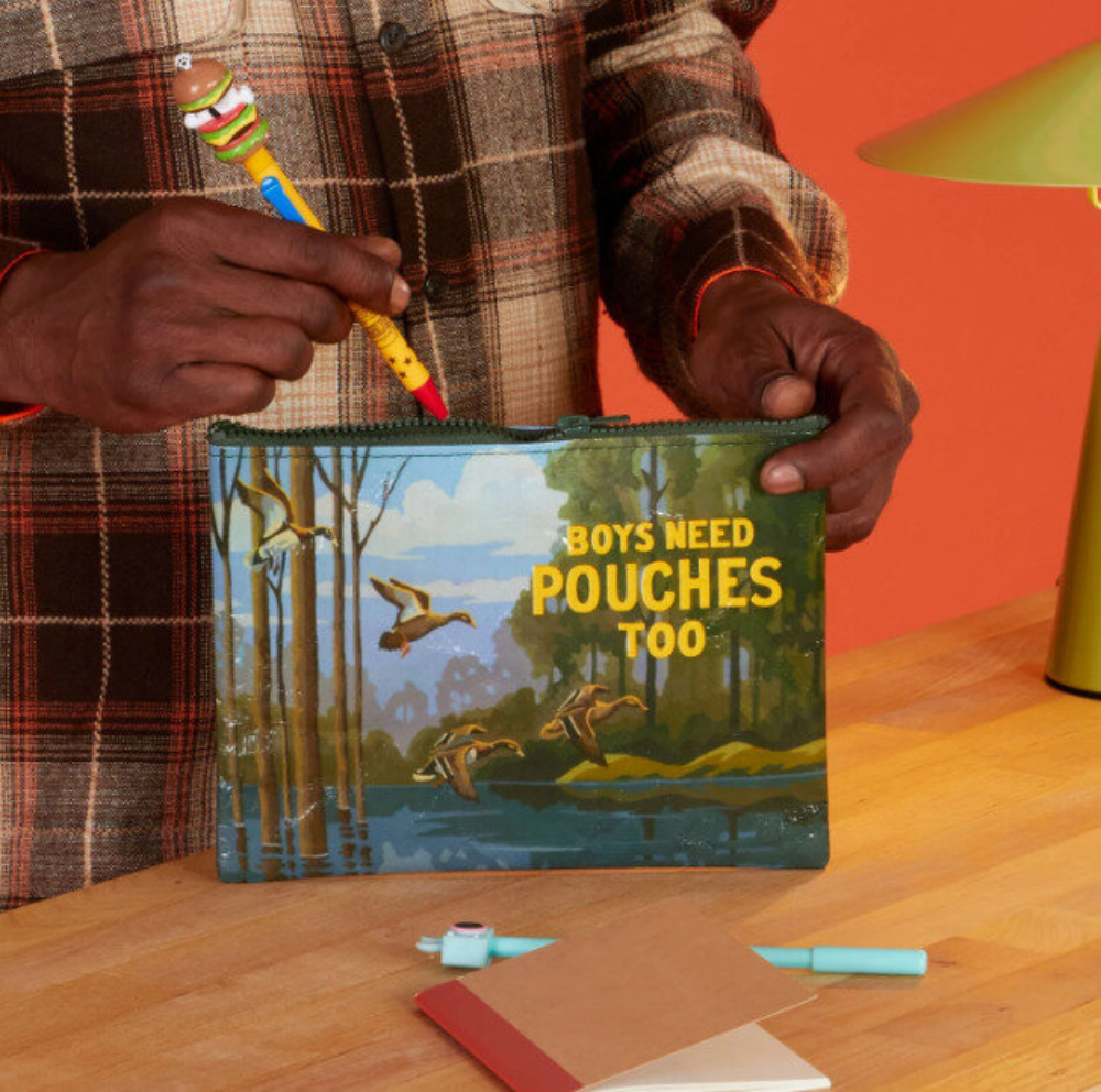 Blue Q Zipper Pouch Boys Need Pouches
