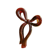 Bow Claw Clip Brown