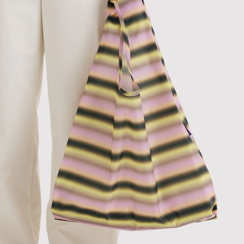 Baggu Standard Reusable Bag Gradient Stripe Pink Yellow