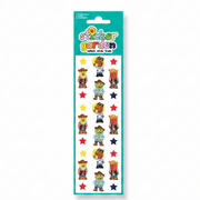 Sticker Garden Sheet Glossy Animals Cowboy Stickers Retro Inspired