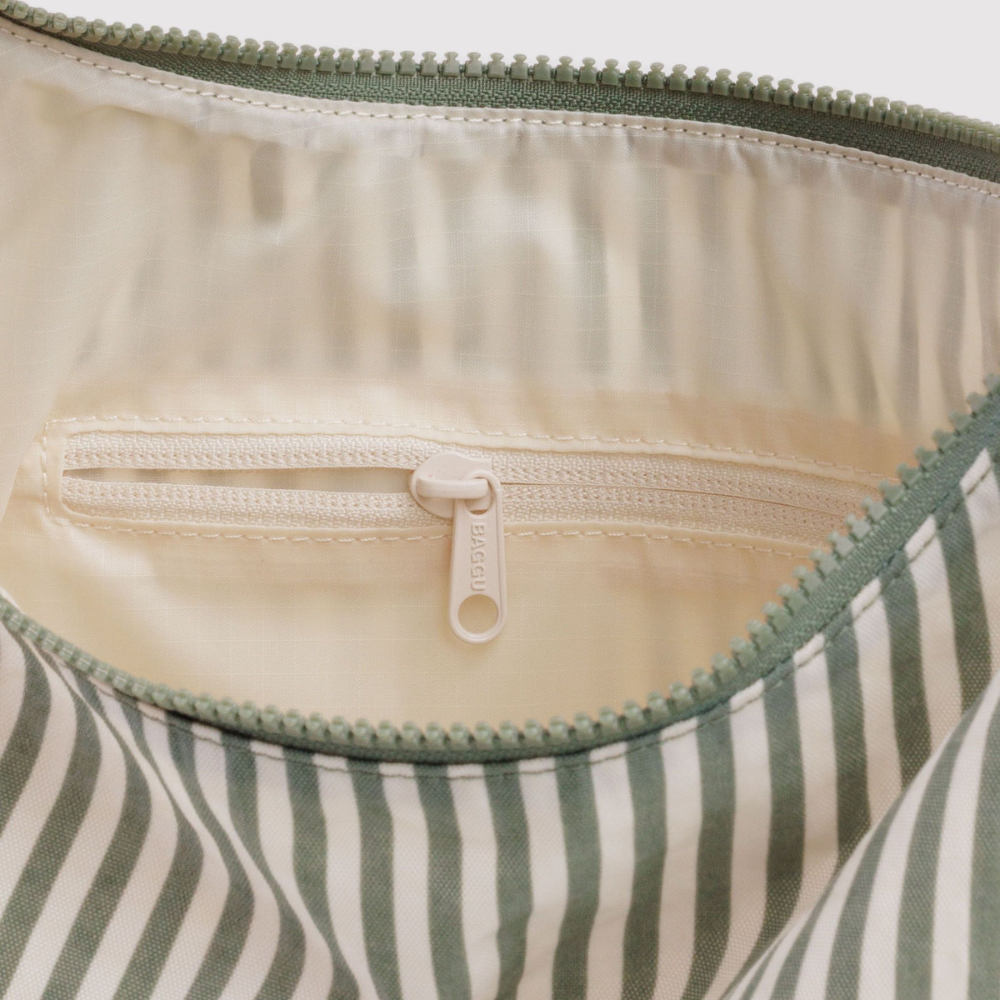Baggu Nylon Shoulder Bag Sage Stripe