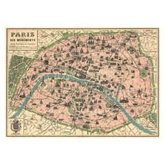Cavallini Vintage Poster Paris Map
