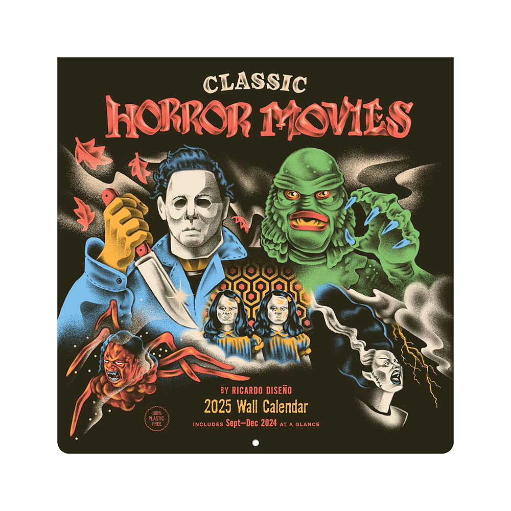 2025 Wall Calendar Horror Movies