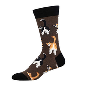 Socksmith Socks Mens Cat Butts Brown Heather