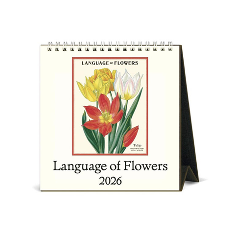 Cavallini 2026 Desk Calendar Language of Flowers