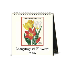 Cavallini 2026 Desk Calendar Language of Flowers