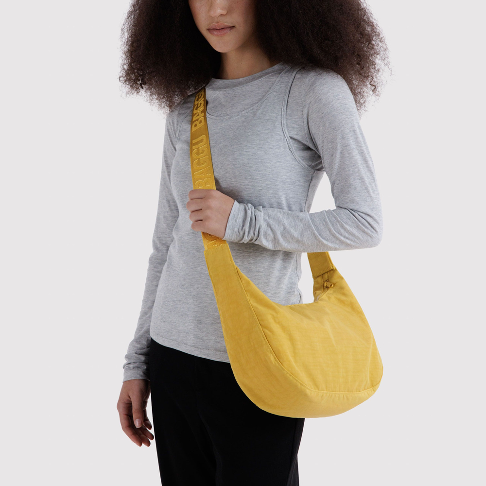 Baggu Medium Nylon Crescent Bag Sunflower