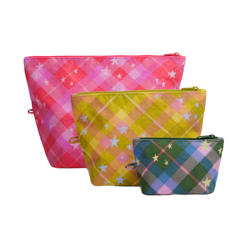 Baggu Go Pouch Star Plaid