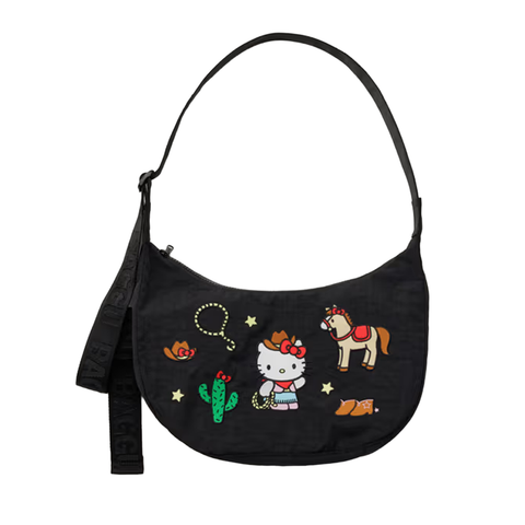 Baggu x Hello Kitty Medium Nylon Crescent Bag Embroidered Hello Kitty Western