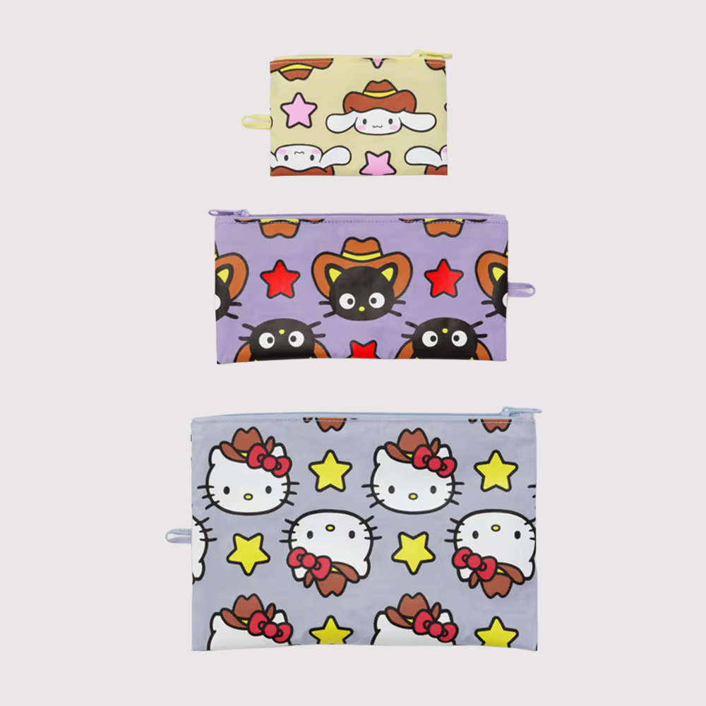 Baggu x Hello Kitty Flat Pouch Hello Kitty & Friends Western