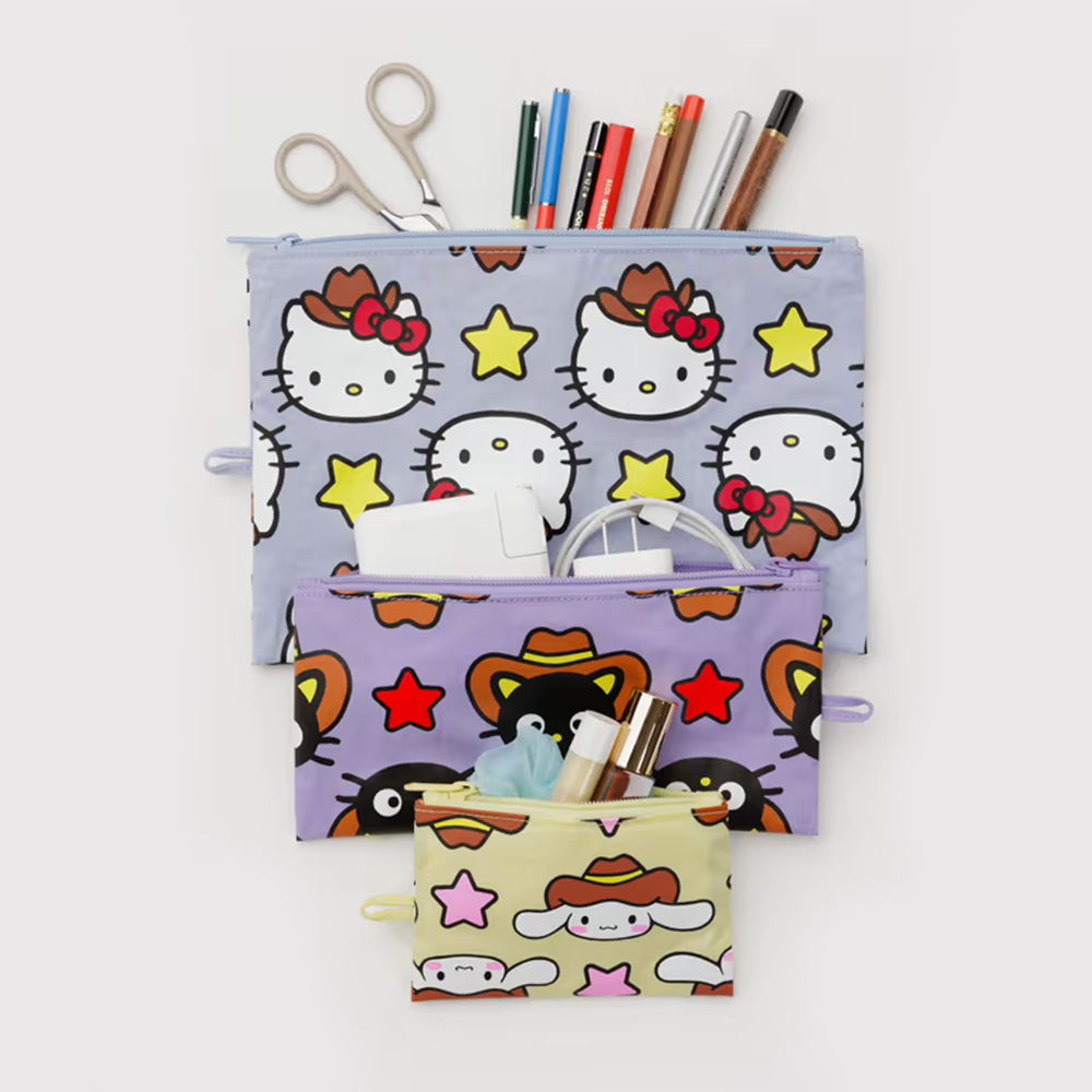 Baggu x Hello Kitty Flat Pouch Hello Kitty & Friends Western