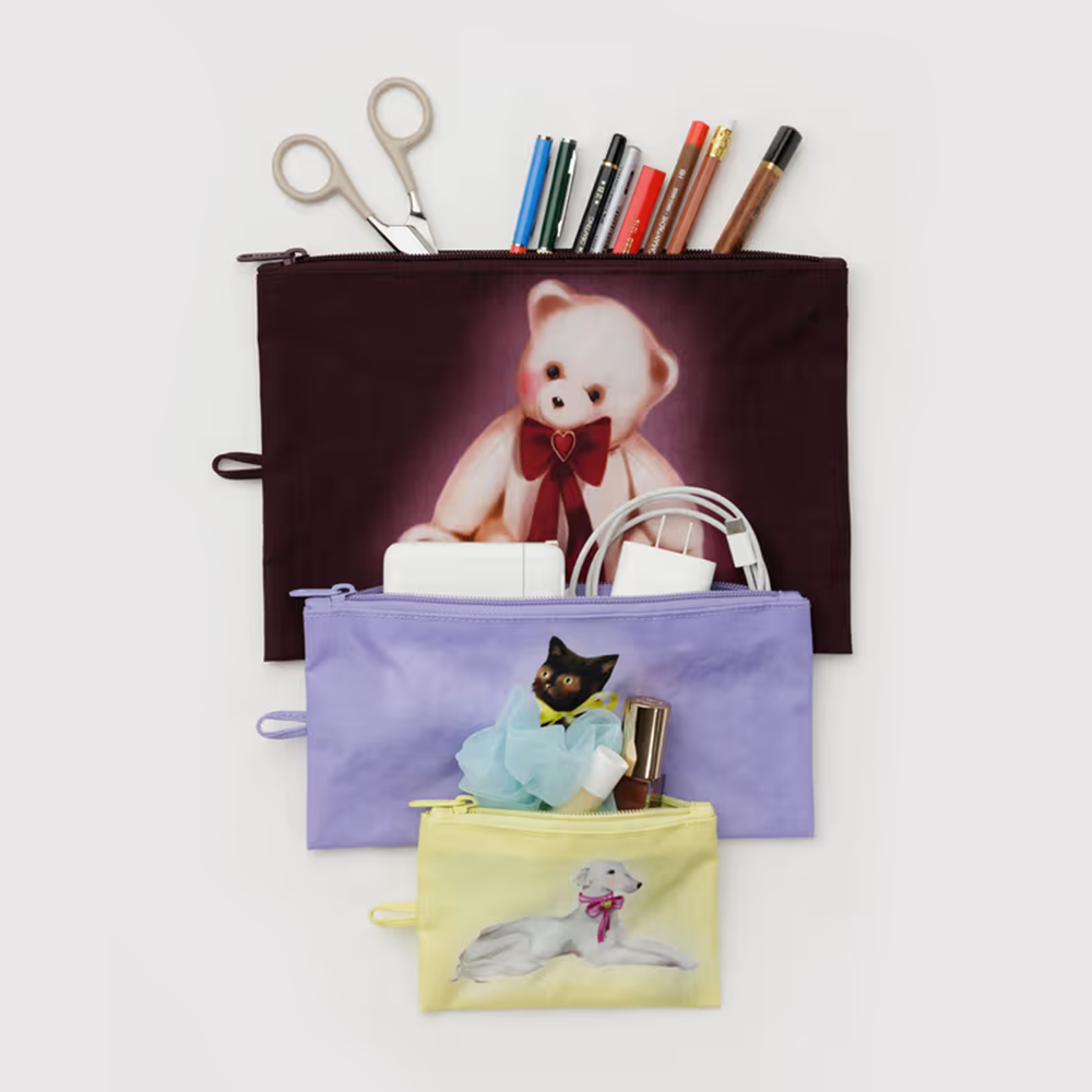 Baggu Flat Pouch Fancy Animals