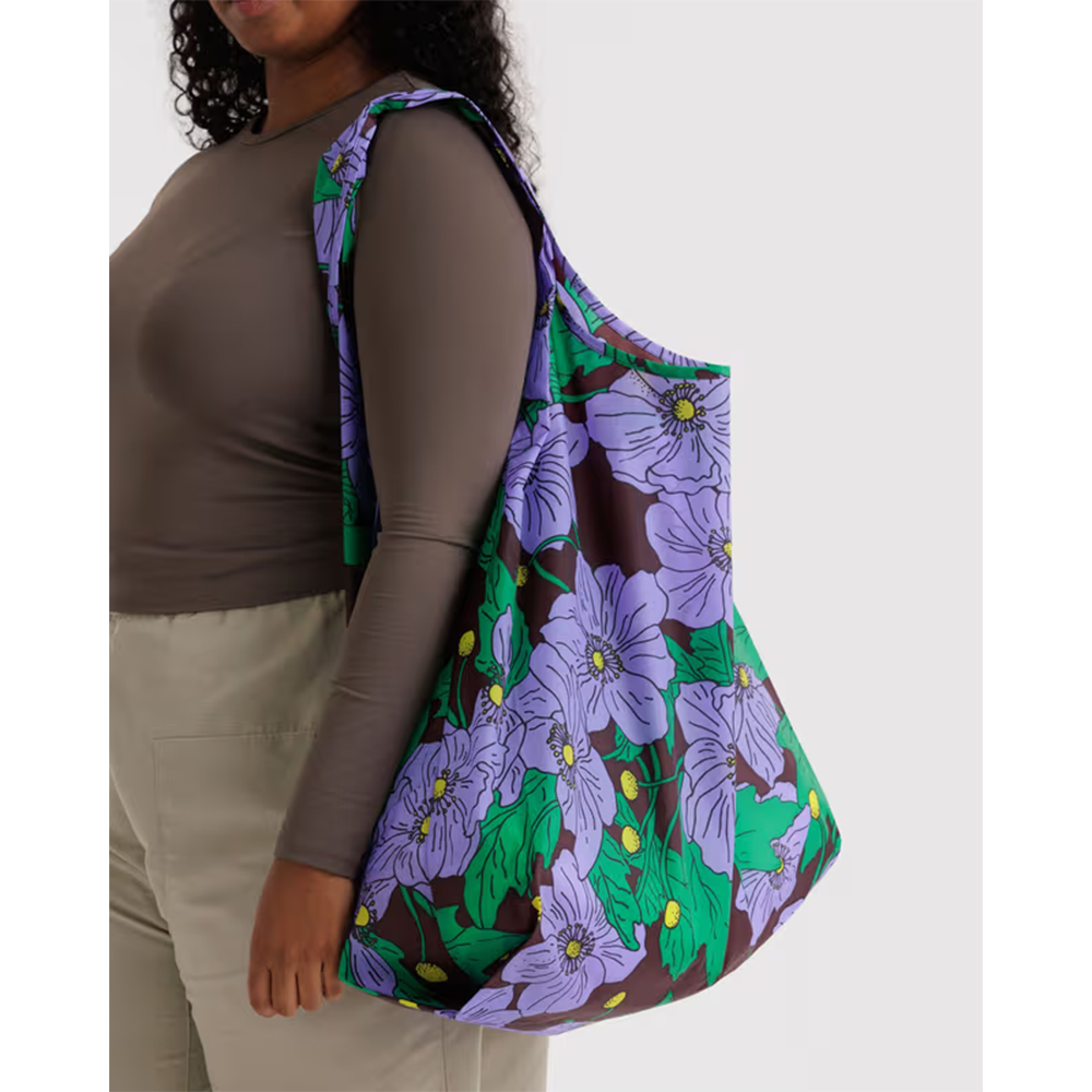 Baggu Big Reusable Bag Maroon Poppy