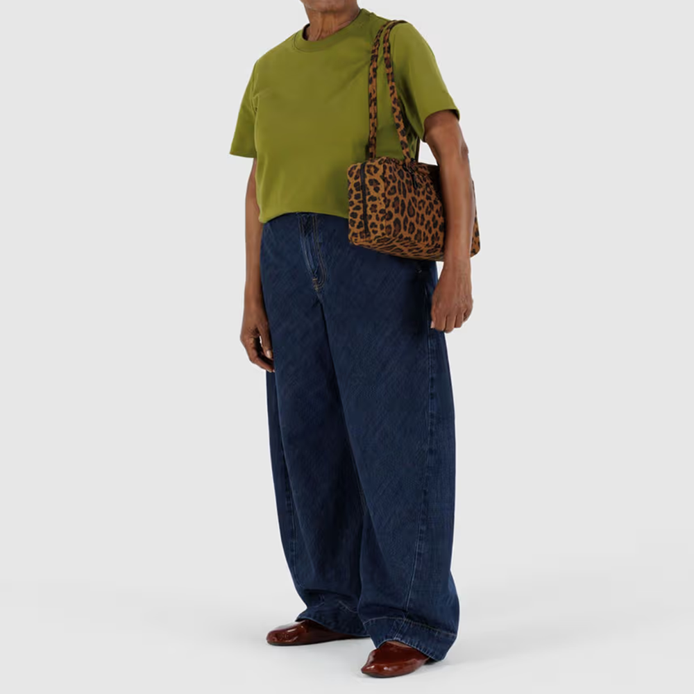 Baggu Nylon Bowler Bag Leopard