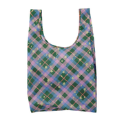 Baggu Standard Resuable Bag Green Star Plaid