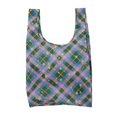 Baggu Standard Resuable Bag Green Star Plaid