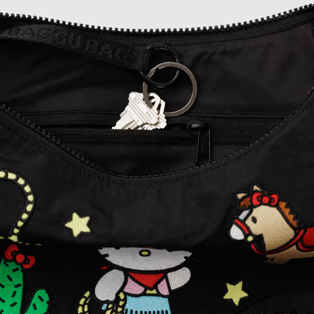 Baggu x Hello Kitty Medium Nylon Crescent Bag Embroidered Hello Kitty Western