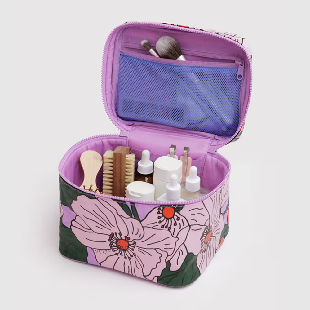 Baggu Large Cosmetic Case Pink Poppy