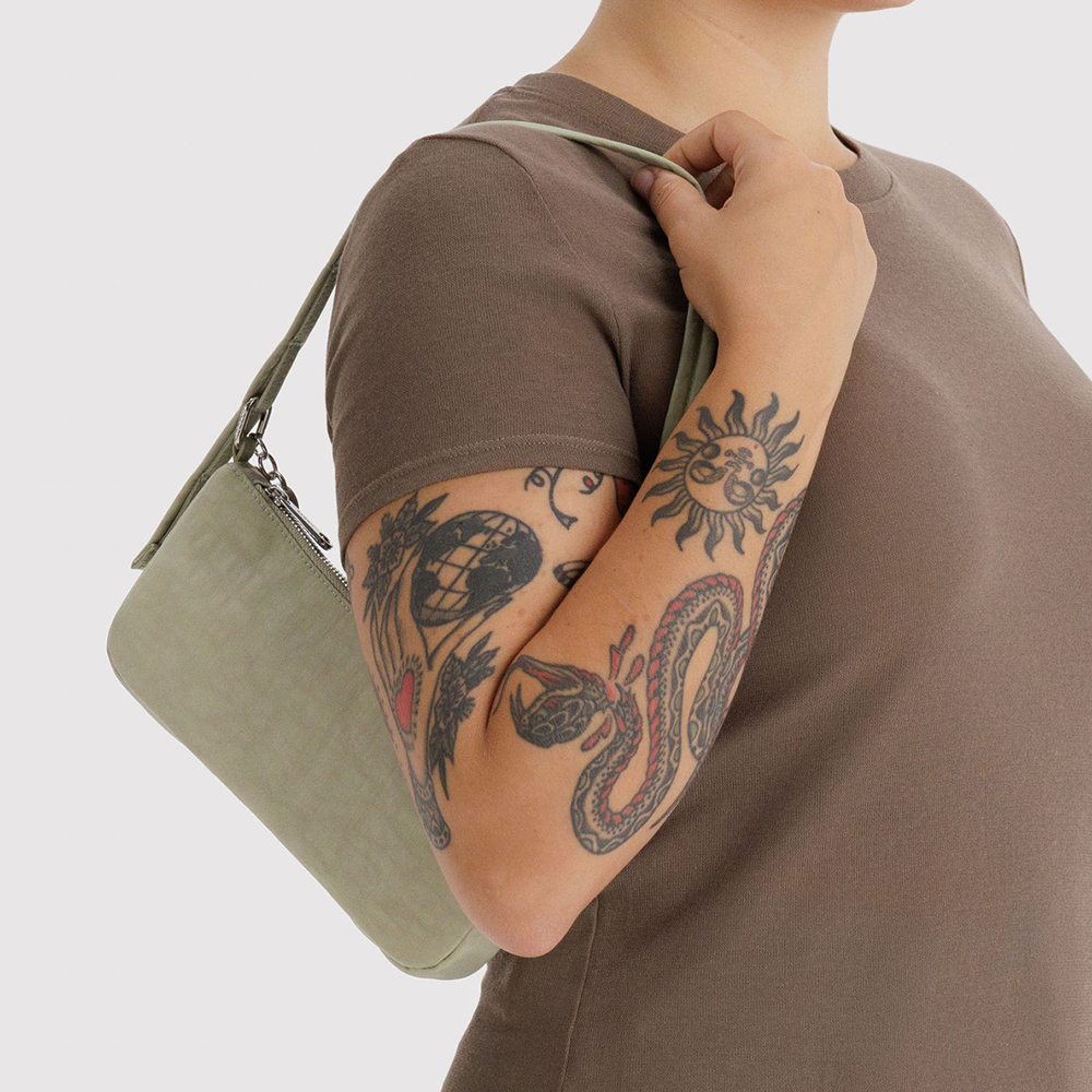 Baggu Nylon Pochette Bag Celadon