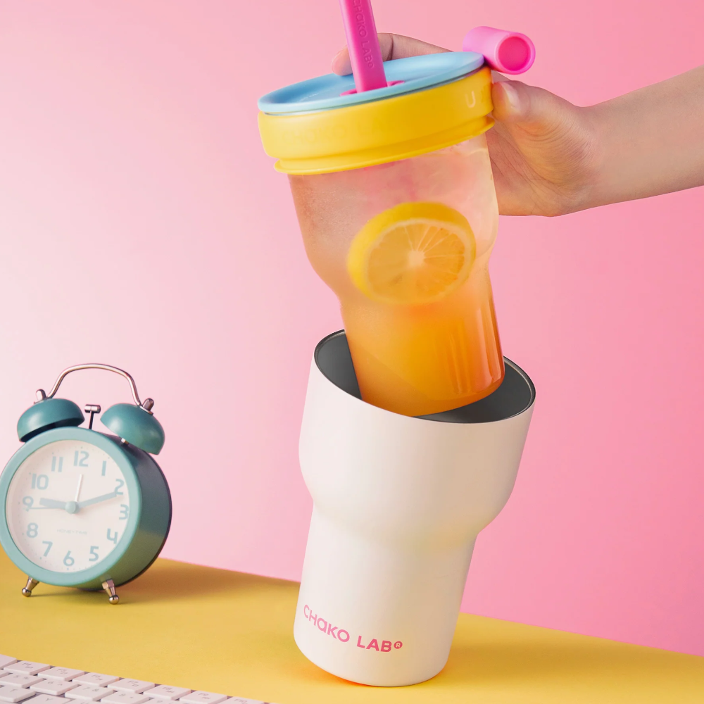 Chako Lab Dual layer Tumbler Yellow Purple
