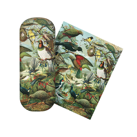 New Zealand Retro Glasses Case Native Birds