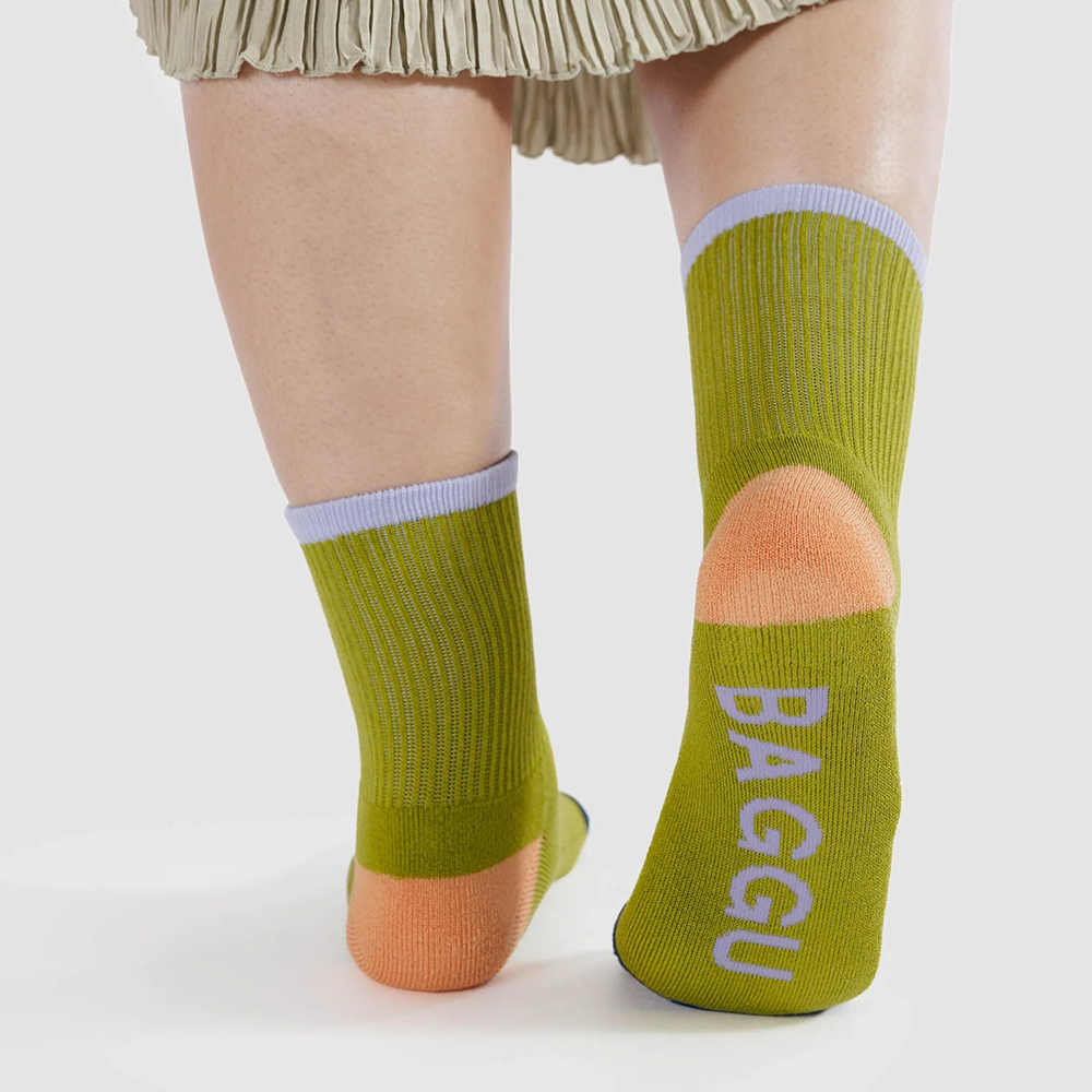 Baggu Ribbed Socks Lemongrass Mix Small