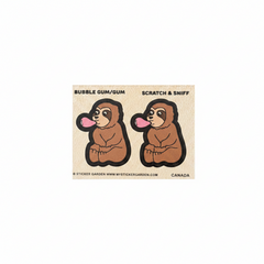 Sticker Garden Scratch and Sniff Teared Square Sloth Bubble