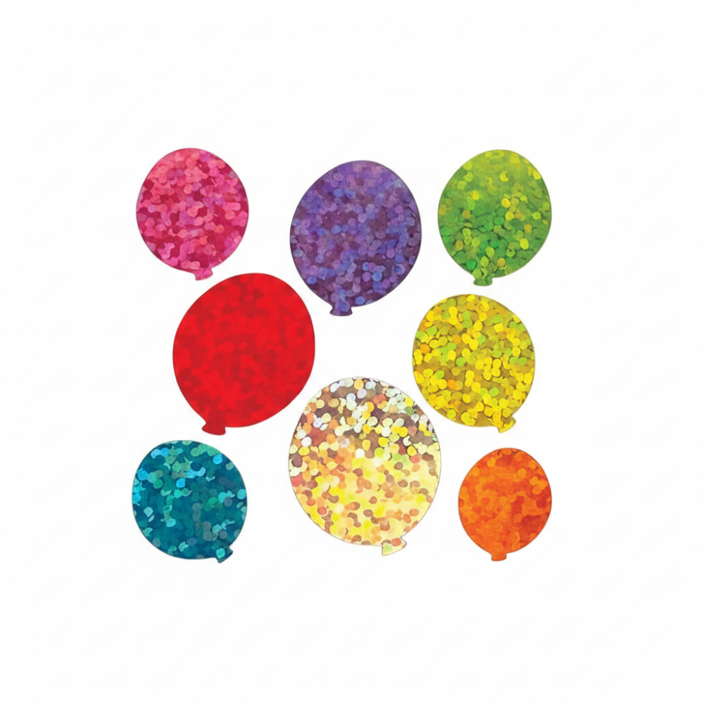 Sticker Garden Sheet Sparkle Balloons Birthday Celebration