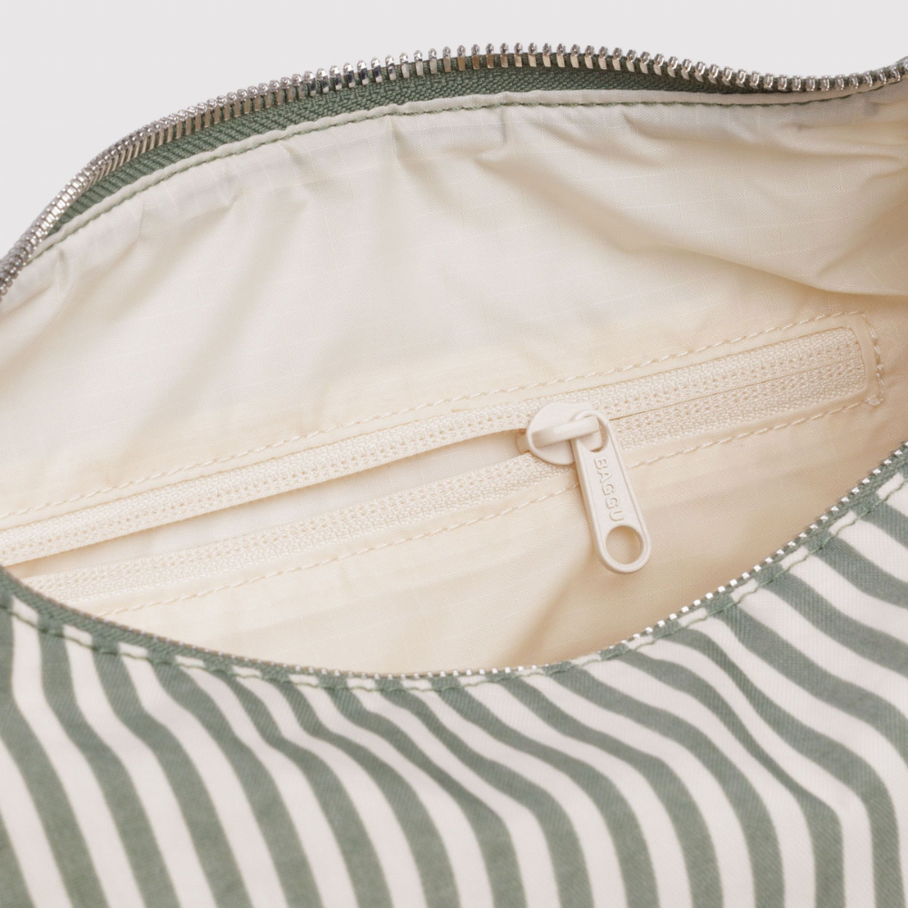 Baggu Nylon Meringue Bag Sage Stripe