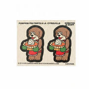 Sticker Garden Scratch and Sniff Tear Off Square Dog Pumpkin Pie