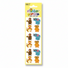Sticker Garden Sheet Sparkle Animals Having Fun