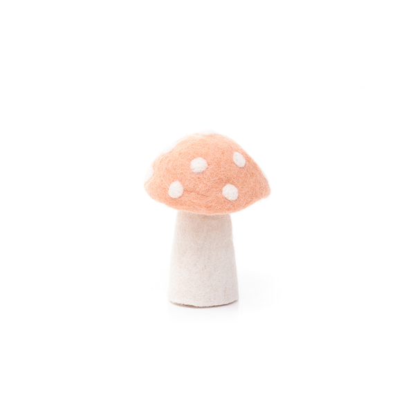 Muskhane Felt Mushroom Dotty Large 11cm Peachy Blush