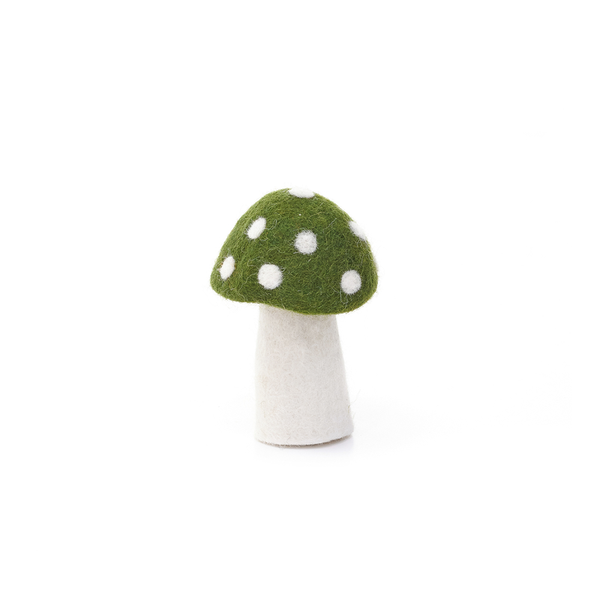 Muskhane Felt Mushroom Dotty Large 11cm Olive