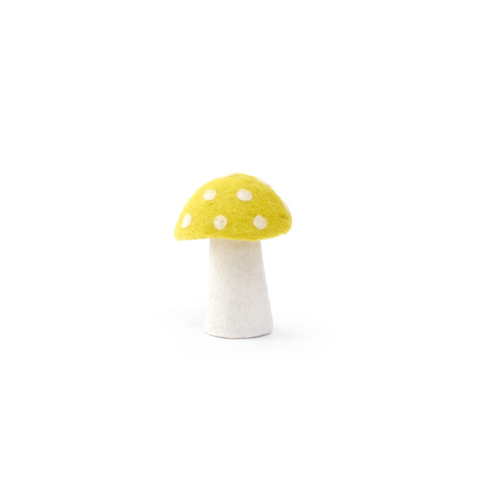 Muskhane Felt Mushroom Dotty Large 11cm Sulfur Flower