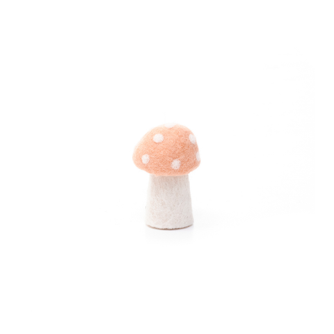 Muskhane 100% Felt Mushroom Dotty Small 8cm Peachy Blush