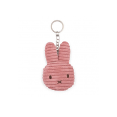 Bon Ton Toys x Miffy Keychain Corduroy Face Dusty Rose
