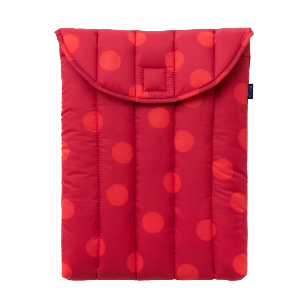 Baggu Puffy Laptop Sleeve 13/14 inch Red Polka Dot