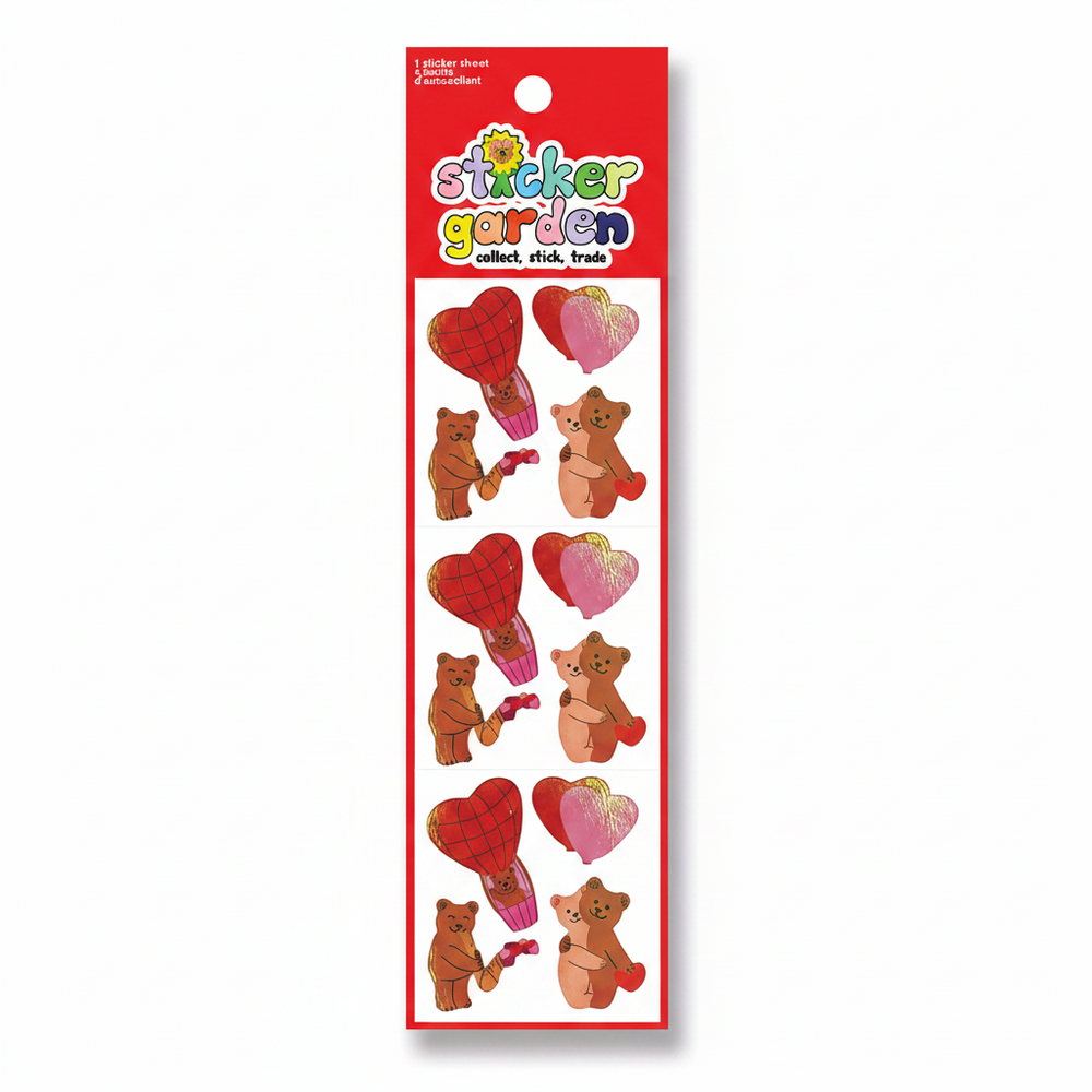 Sticker Garden Sheet Pearl Love Is in the Air Bears