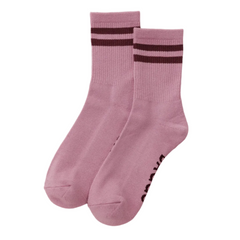 Baggu Ribbed Socks Wild Plum Stripe