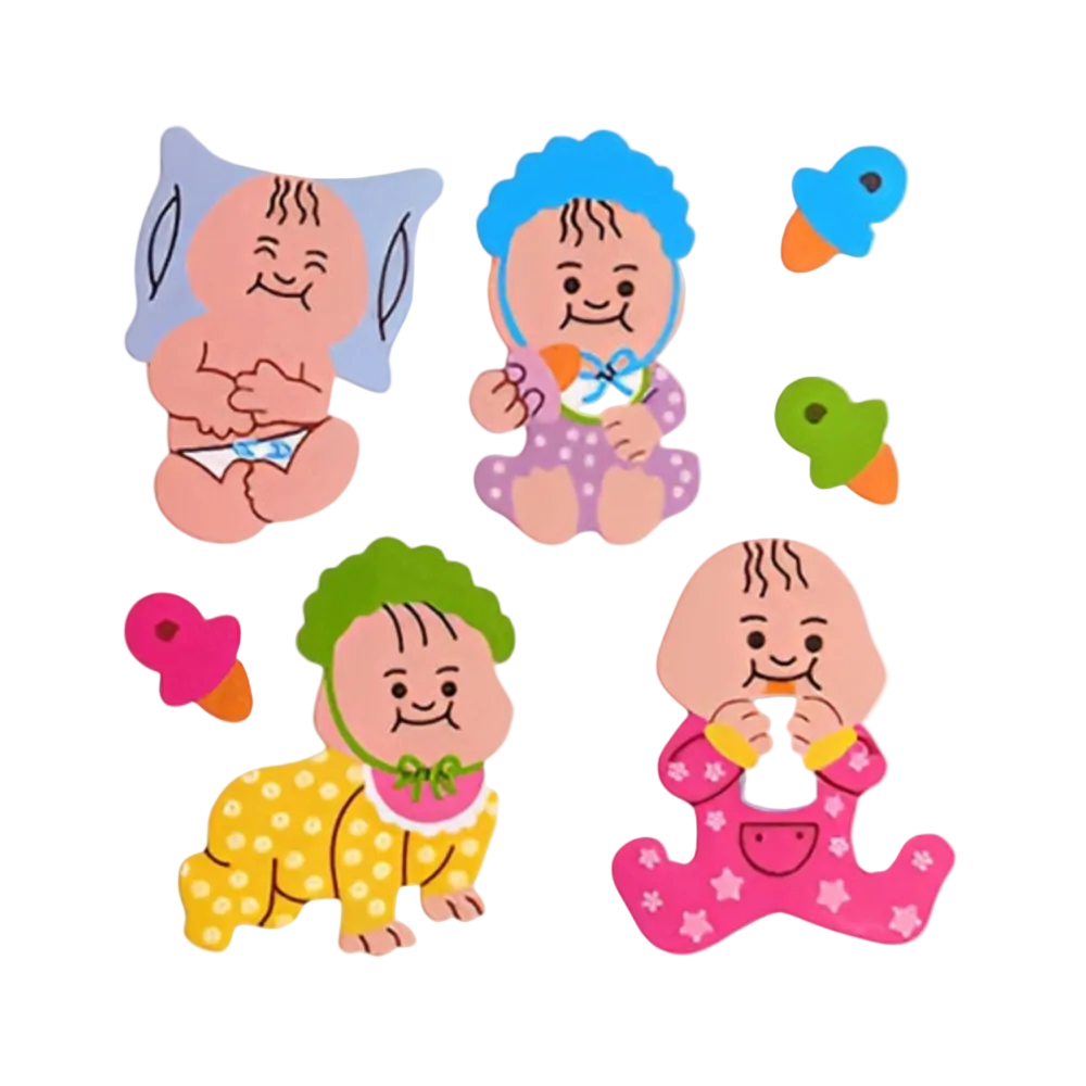 Sticker Garden Sheet Glossy Babies Vintage Inspired