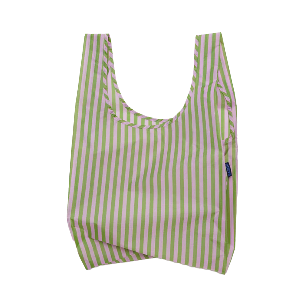 Baggu Standard Reusable Bag Avocado Candy Stripe