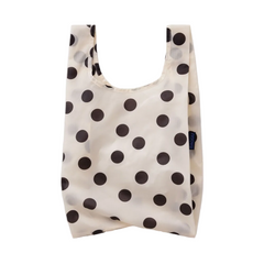 Baggu Baby Reusable Bag Cream and Black Polka Dot