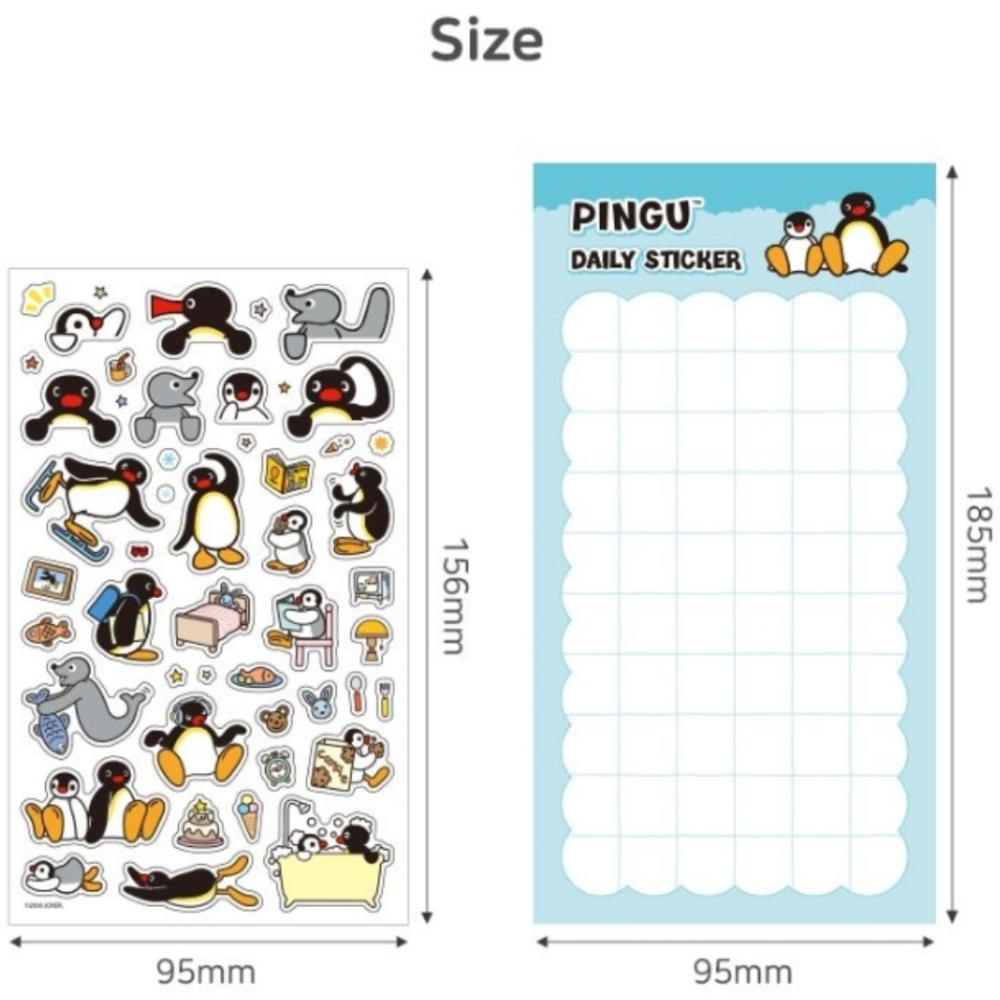 Pingu Daily Sticker Sheet Cute Diy Deco Planner Stickers Sky